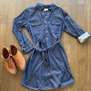 Loft Chambray Shirt Dress